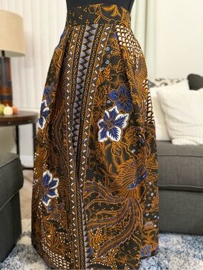 BATIK Skirt in black & brown